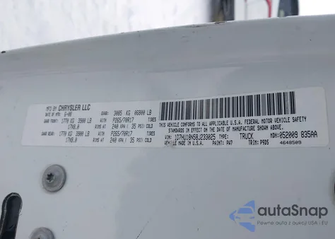 2008 Dodge Ram 1500 St/Sxt z USA, uszkodzony, nr VIN 1D7HU18N58J233025